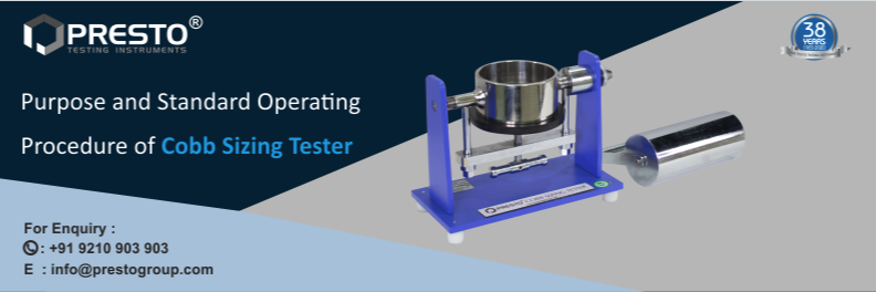 Purpose And Standard Operating Procedure Of Cobb Sizing Tester